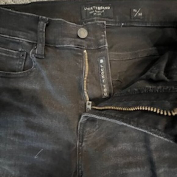 Mens Lucky 221 Straight Black Denim Jean 32 x 30 - Picture 10 of 12